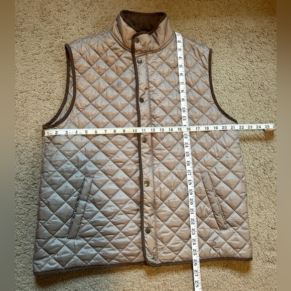 Southern Marsh Women’s Quilt Vest Burnt Taupe Size M Logo Full Zip Pockets Light - Picture 4 of 15